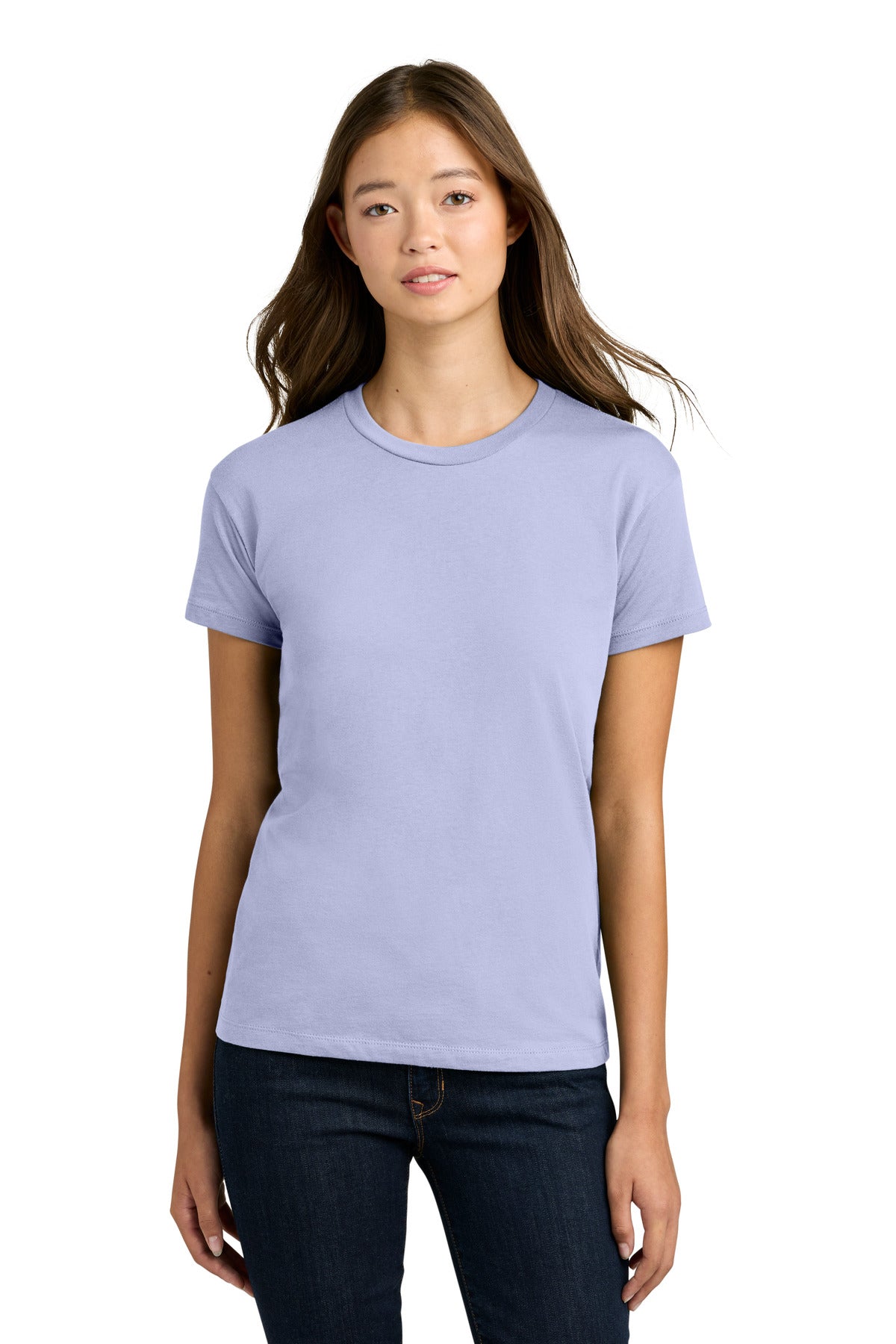 Front View of Lavender Next Level Apparel Women's Cotton Relaxed Tee NL3910 plain