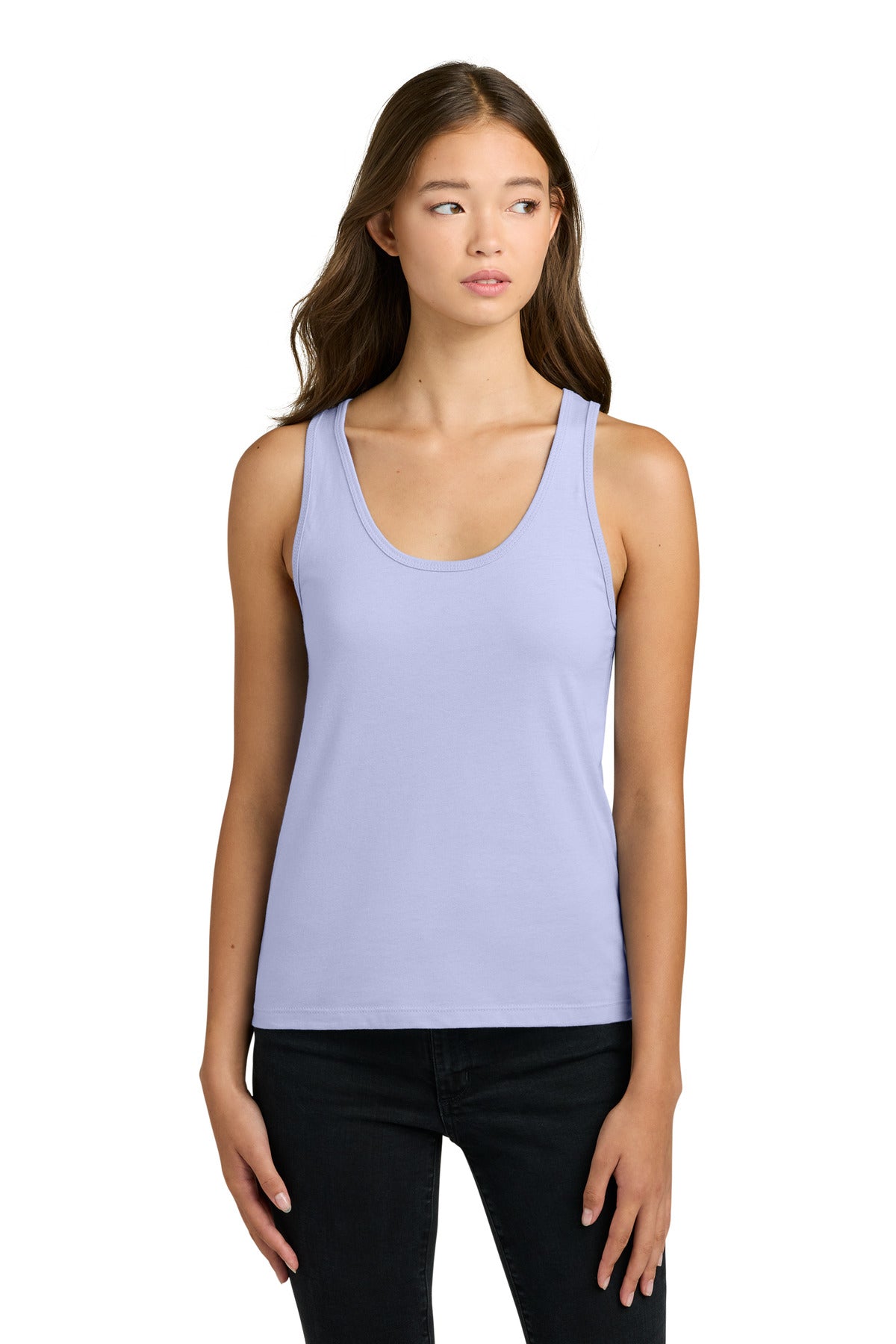 Front View of Lavender Next Level Apparel Women's Cotton Tank NL3933 plain