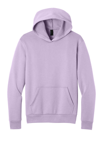 Front View of Lavender Port & Co Easy Fleece Pullover Hooded Sweatshirt PC68H plain
