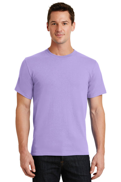 Front View of Lavender Port & Co Essential Tee. PC61 plain