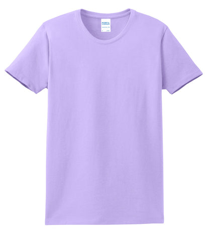 Front View of Lavender Port & Co Women's Essential Tee. LPC61 plain