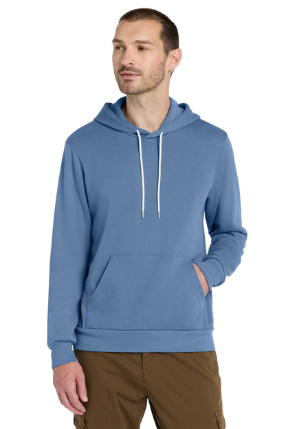 Front View of LavenderBl BELLA+CANVAS Unisex Sponge Fleece Pullover Hoodie. BC3719 plain