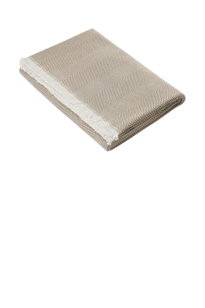 Front View of LdgrKh/Par Brooks Brothers Coastal Throw BB19001 plain