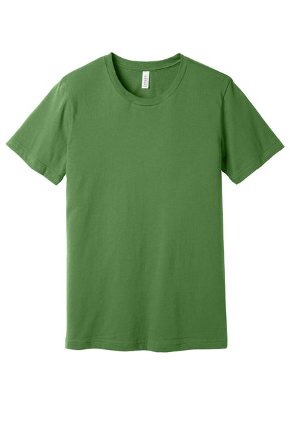 Front View of Leaf BELLA+CANVAS Unisex Jersey Short Sleeve Tee. BC3001 plain