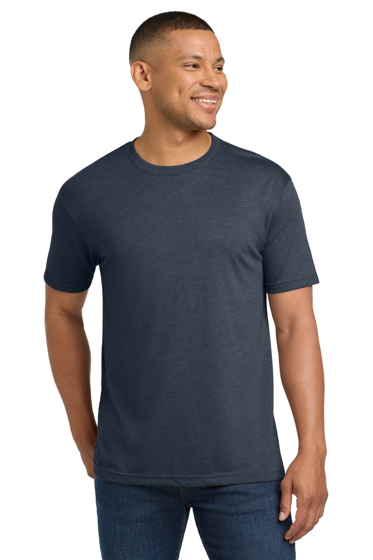 Front View of LegionBlue Next Level Apparel Adult Tri-Blend Tee. NL6010 plain