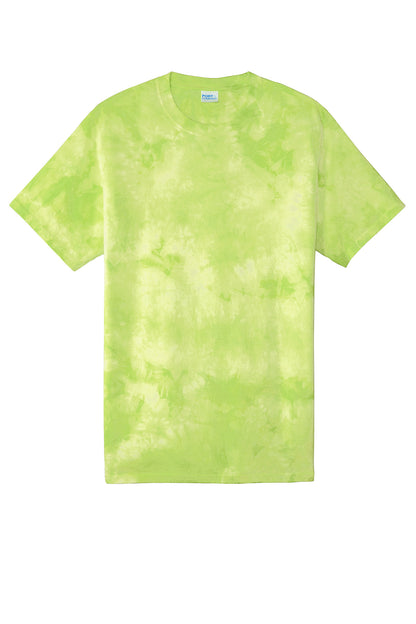 Front View of Lemon Lime Port & Co Crystal Tie-Dye Tee PC145 plain