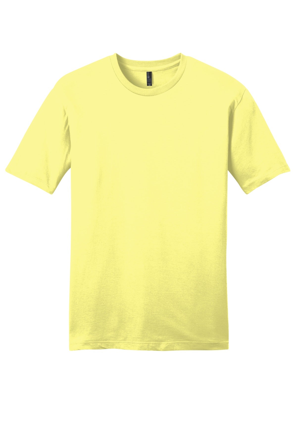 Front View of Lemon Yellow District Very Important Tee . DT6000 plain