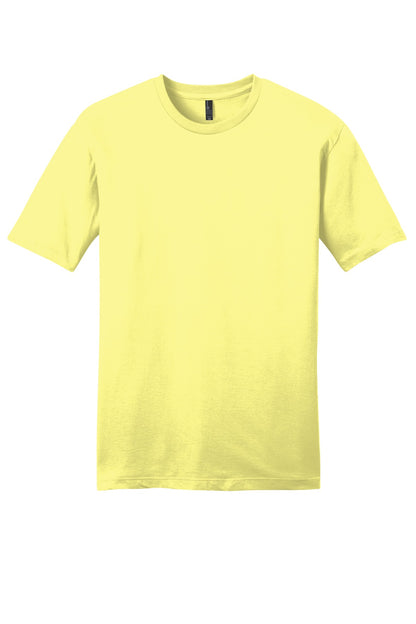 Front View of Lemon Yellow District Very Important Tee . DT6000 plain