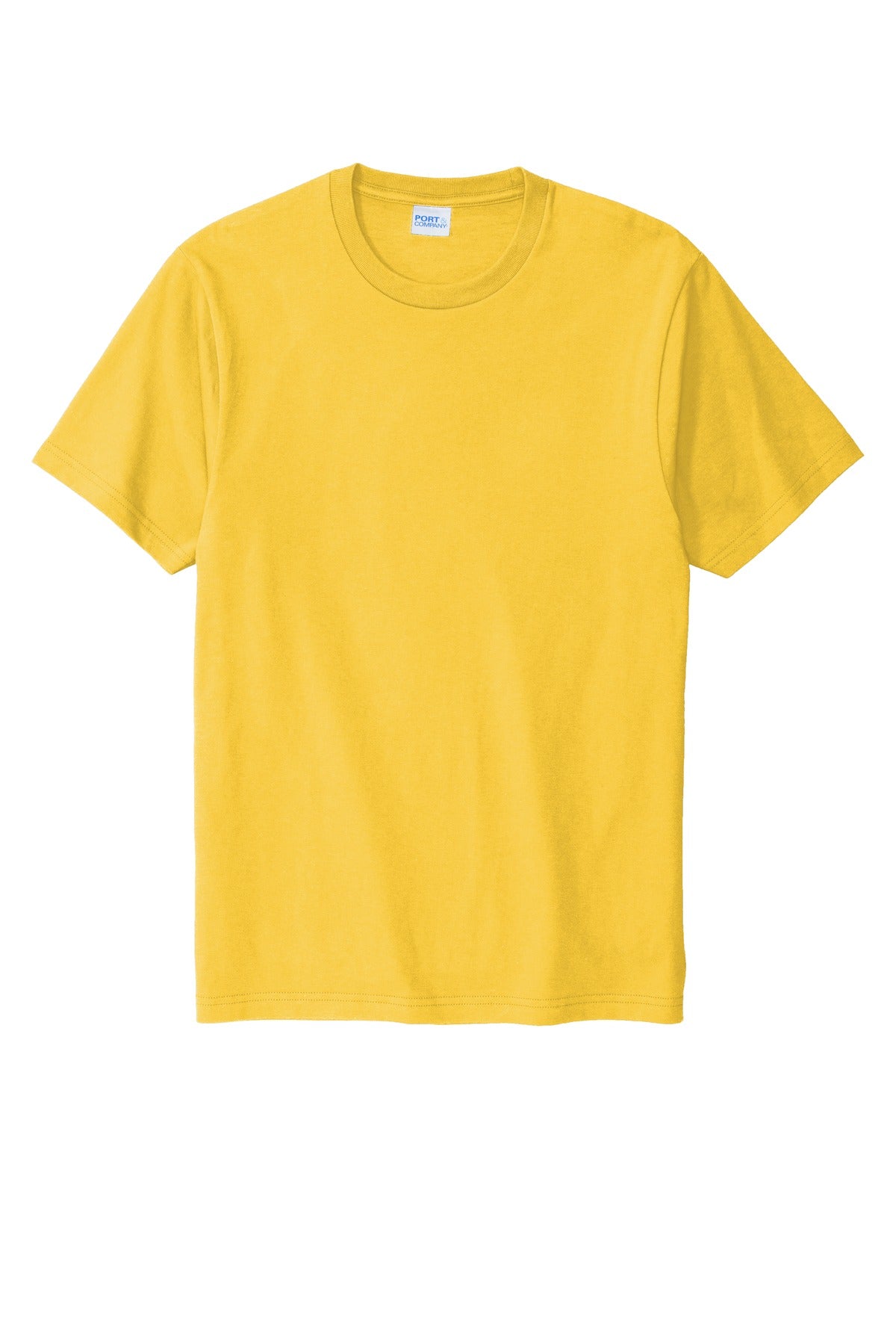 Front View of Lemon Yellow Port & Co Bouncer Tee PC600 plain