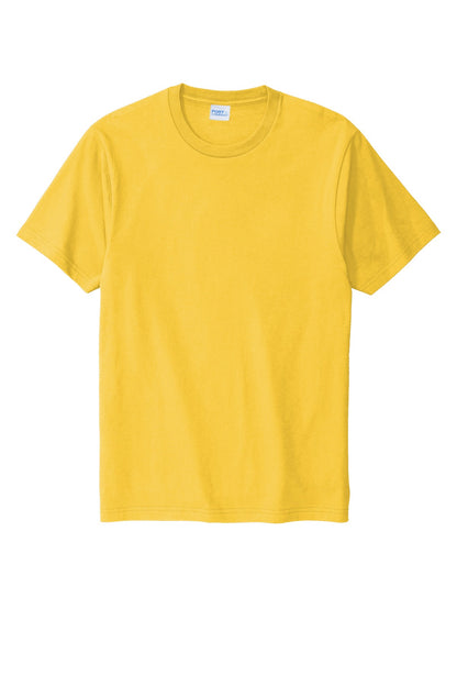 Front View of Lemon Yellow Port & Co Bouncer Tee PC600 plain