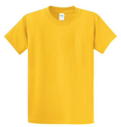 Front View of Lemon Yellow Port & Co Essential Tee. PC61 plain