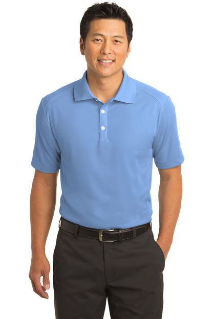 Front View of Light Blue Nike Dri-FIT Classic Polo. 267020 plain
