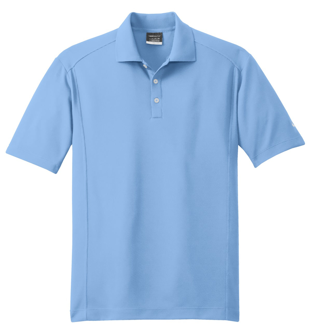 Front View of Light Blue Nike Dri-FIT Classic Polo. 267020 plain