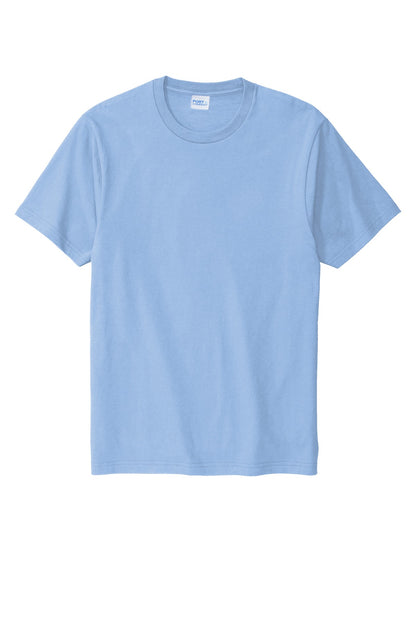 Front View of Light Blue Port & Co Bouncer Tee PC600 plain