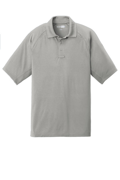 Front View of Light Grey CornerStone Select Lightweight Snag-Proof Tactical Polo. CS420 plain