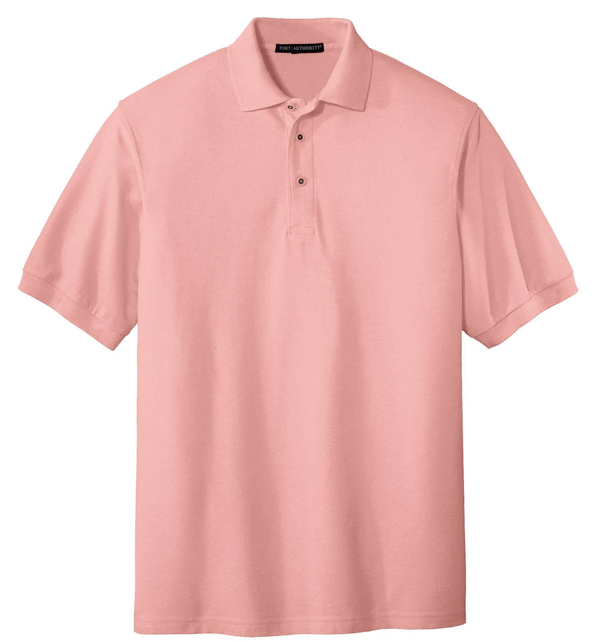 Front View of Light Pink Port Authority Extended Size Silk Touch Polo K500ES plain