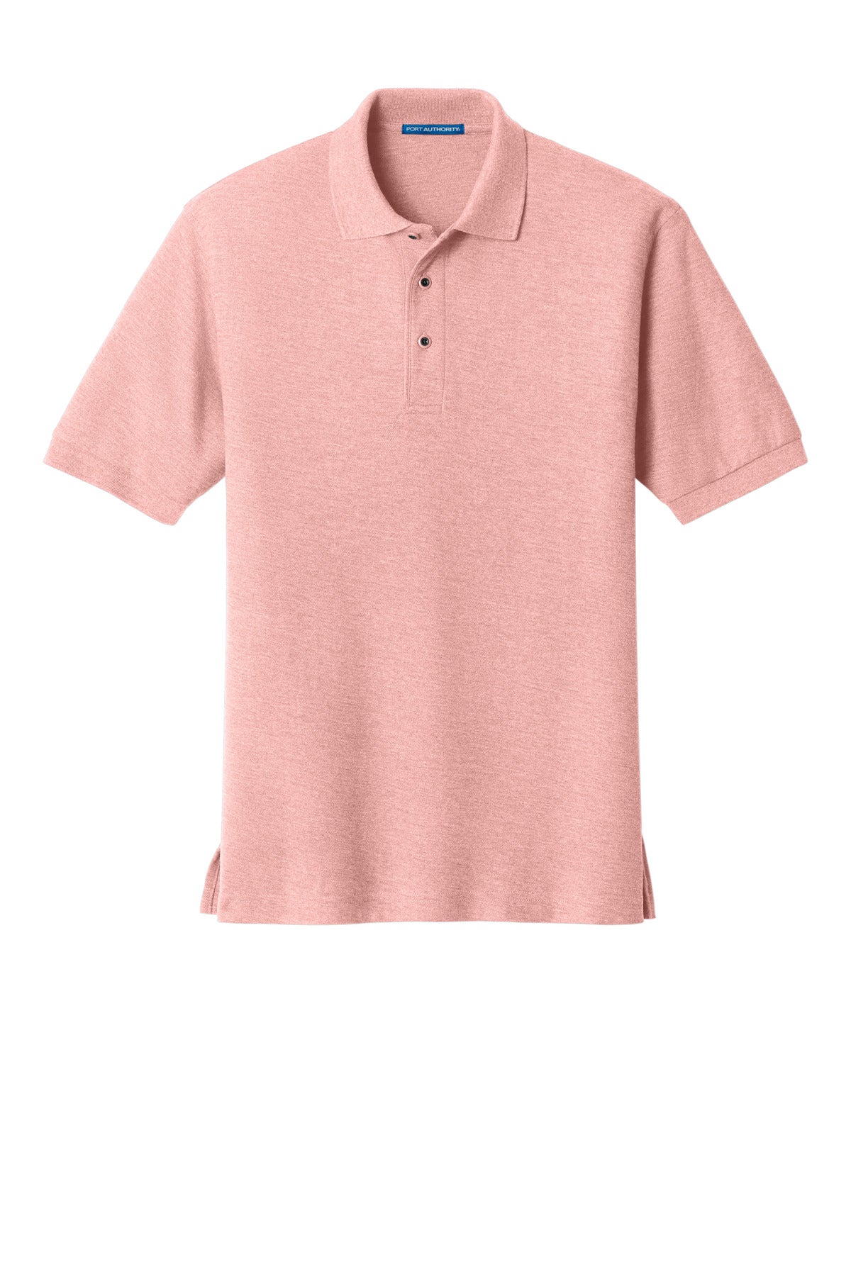 Front View of Light Pink Port Authority Silk Touch Polo K500 plain