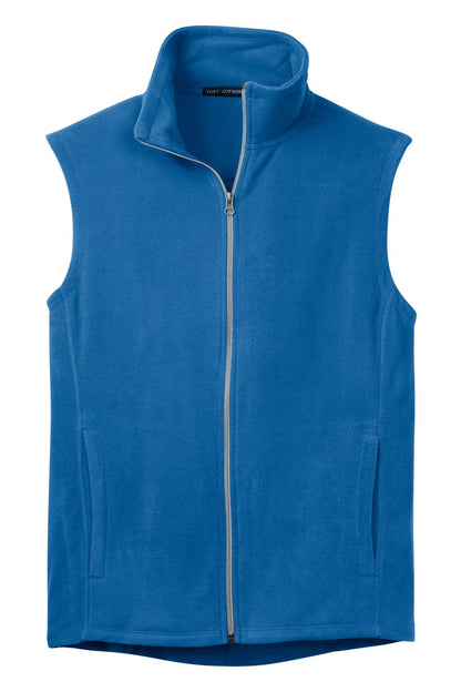 Front View of Light Royal Port Authority Microfleece Vest. F226 plain