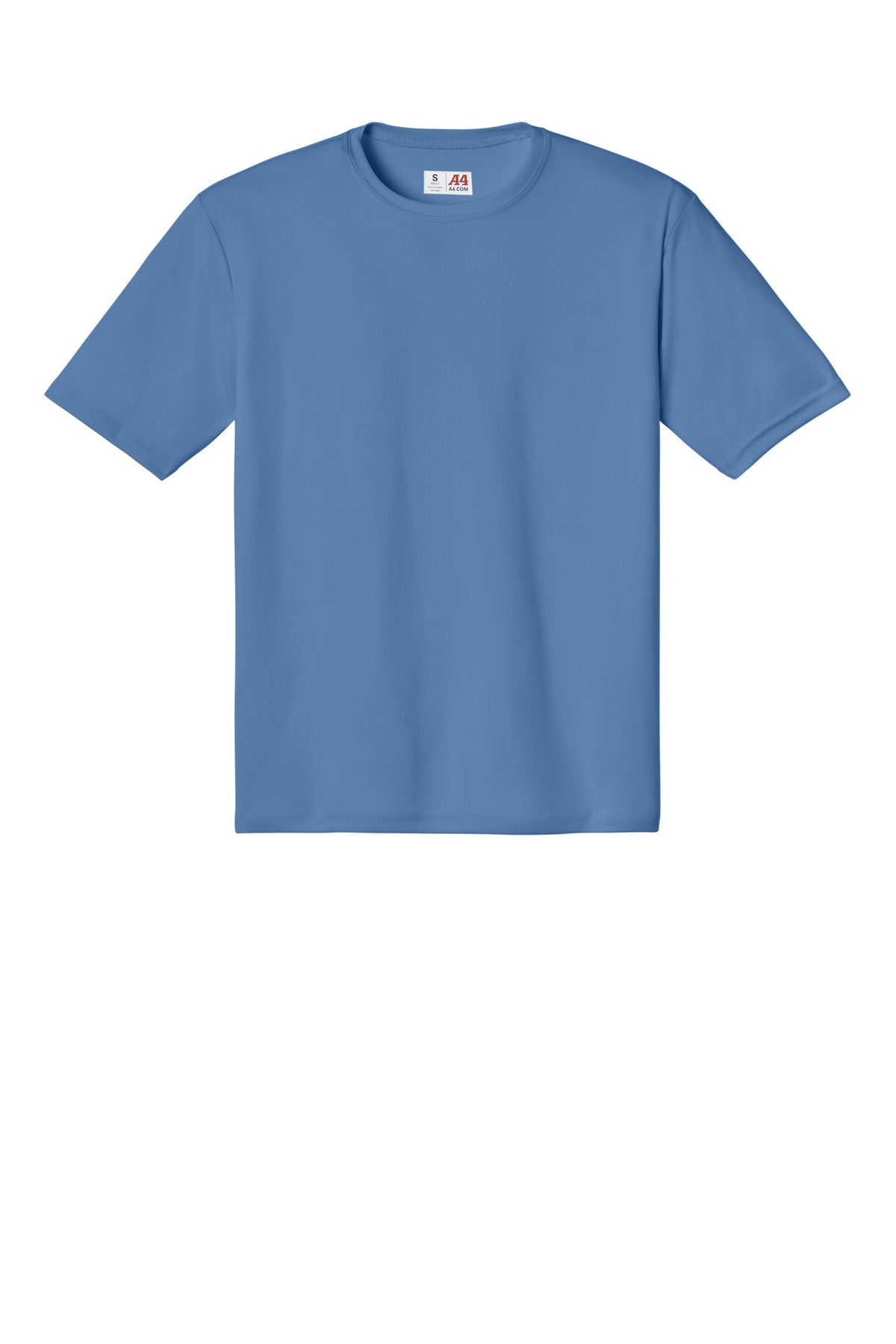Front View of LightBlue A4 Cooling Performance Short Sleeve Tee A4N3142 plain