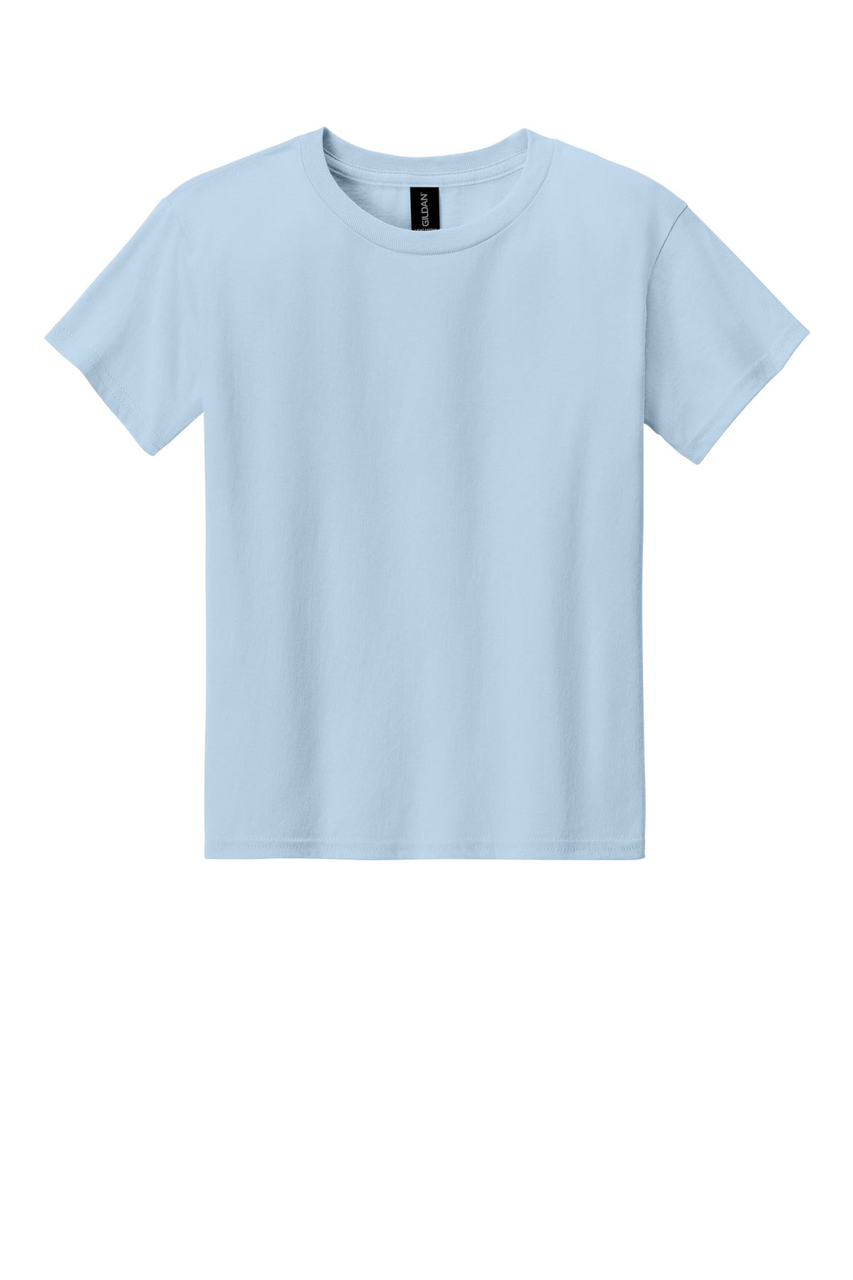 Front View of LightBlue Gildan Youth Light Cotton Tee 3000B plain