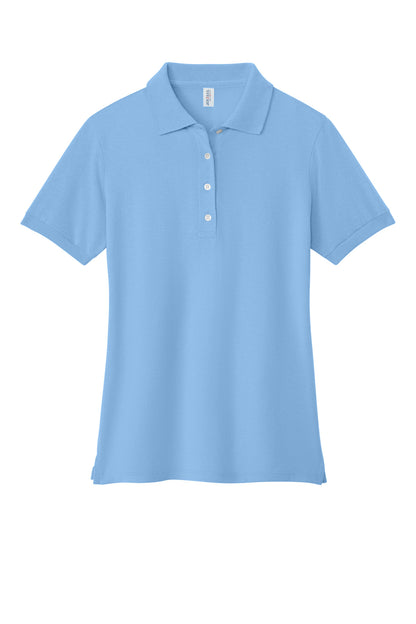 Front View of LightBlue Jerzees Women's Dri-Power Sport Shirt 437W plain