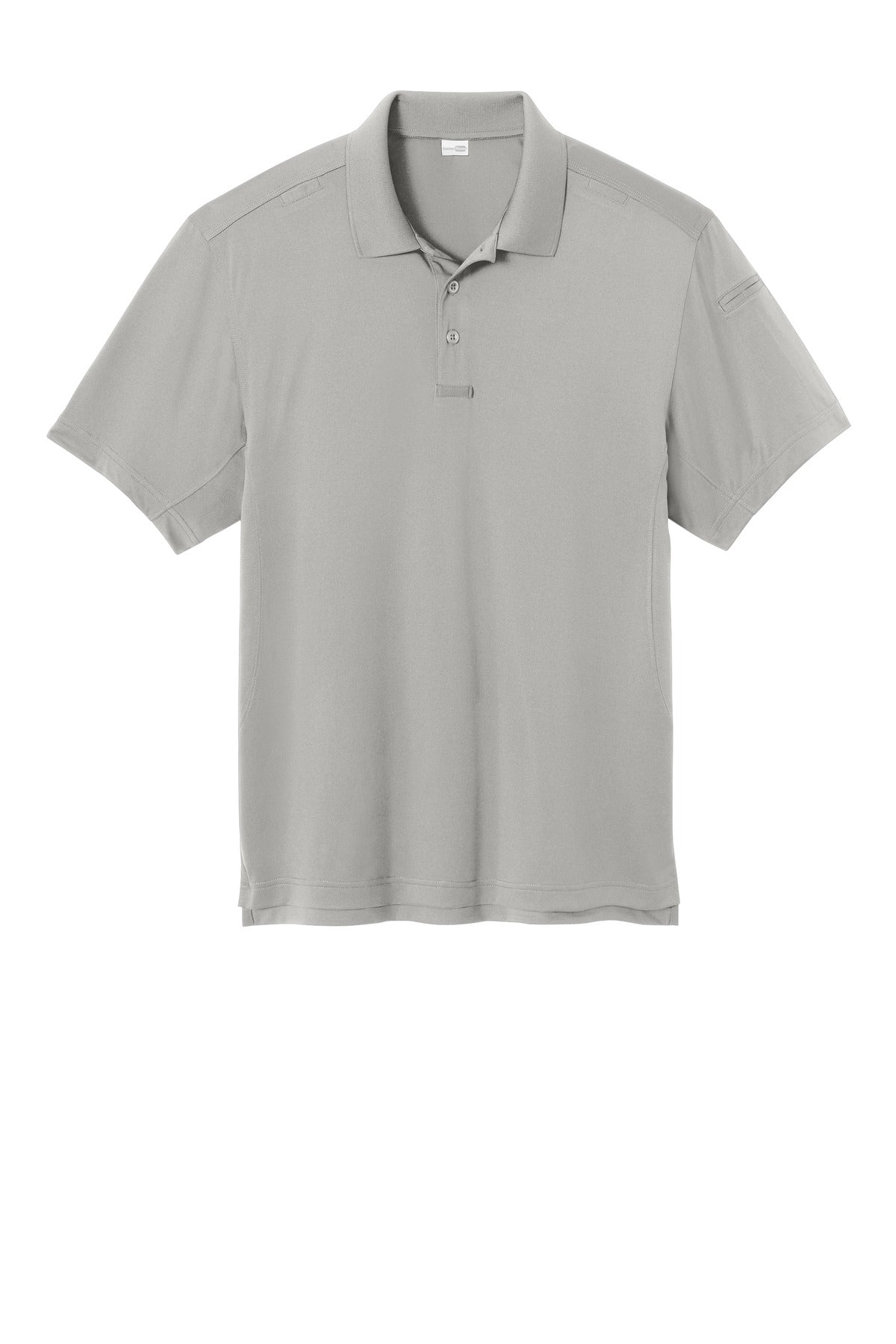 Front View of LightGrey CornerStone Workwear Pro Tactical Polo CS452 plain