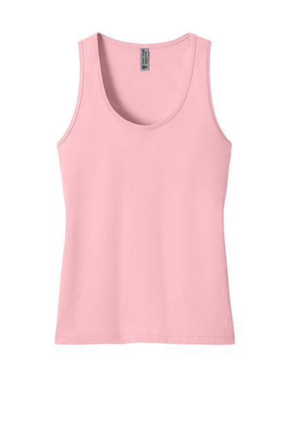 Front View of LightPink Next Level Apparel Women's Cotton Tank NL3933 plain