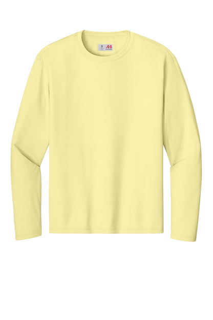 Front View of LightYllw A4 Cooling Performance Long Sleeve Tee A4N3165 plain