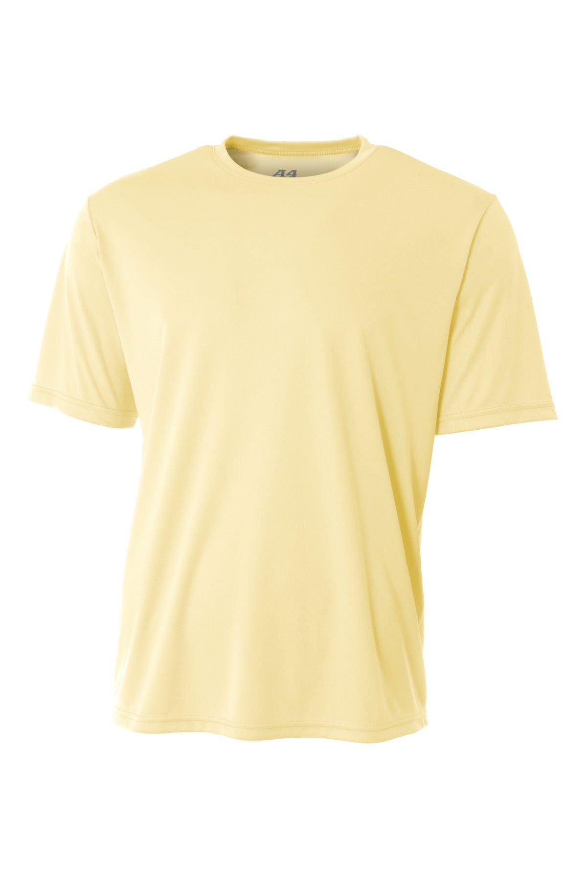 Front View of LightYllw A4 Cooling Performance Short Sleeve Tee A4N3142 plain