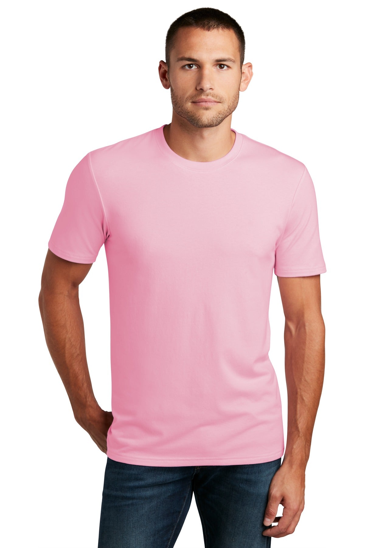 Front View of Lilac District Flex Tee DT7500 plain