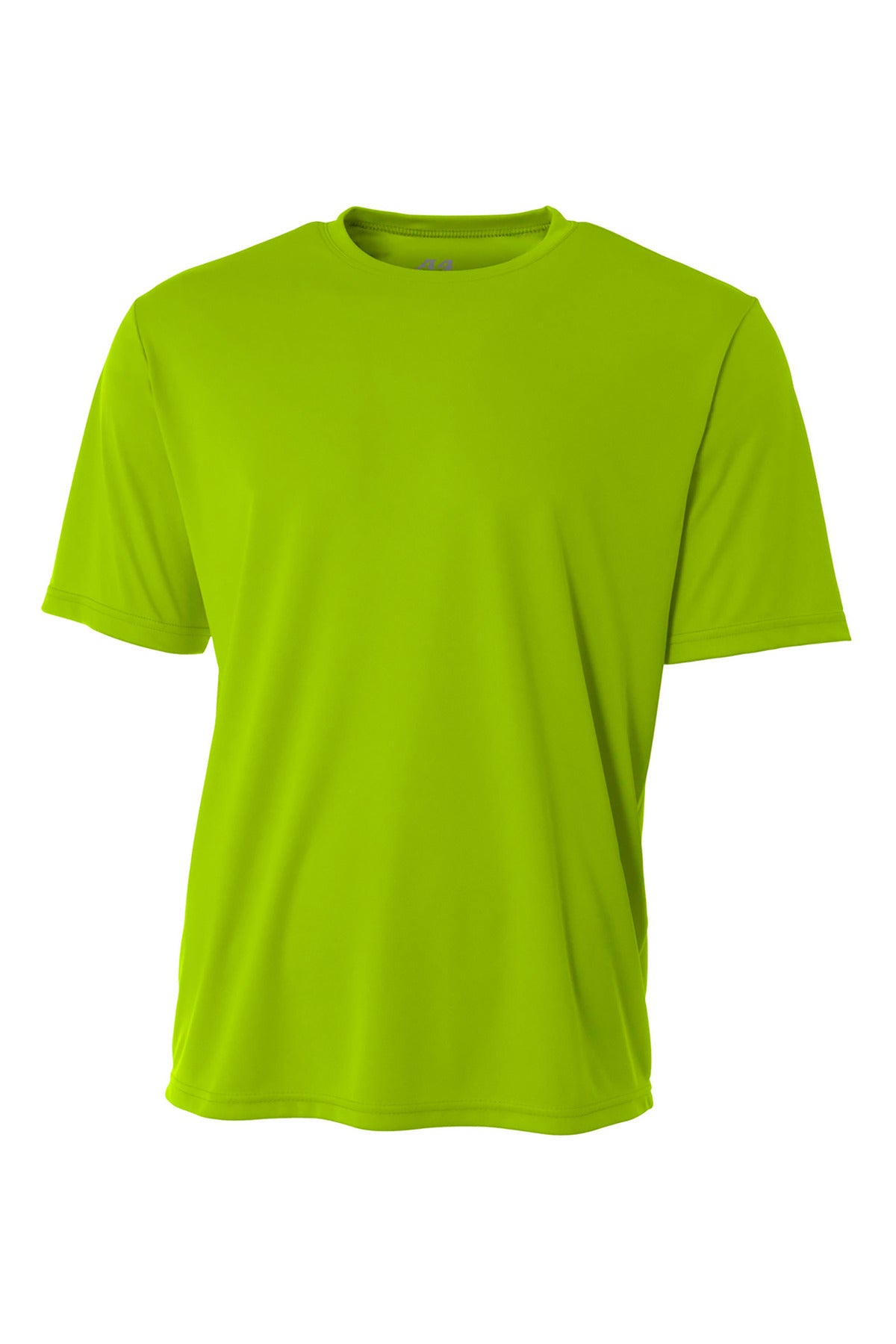 Front View of Lime A4 Cooling Performance Short Sleeve Tee A4N3142 plain