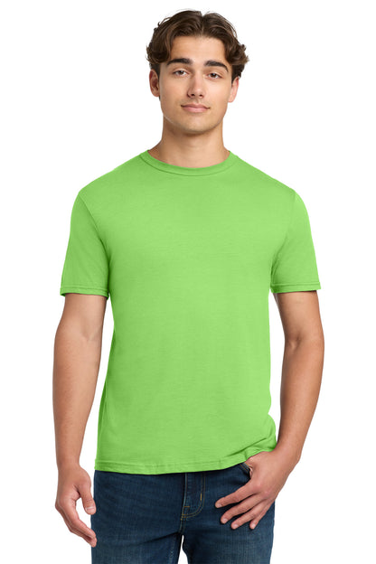 Front View of Lime Gildan Softstyle T-Shirt. 64000 plain