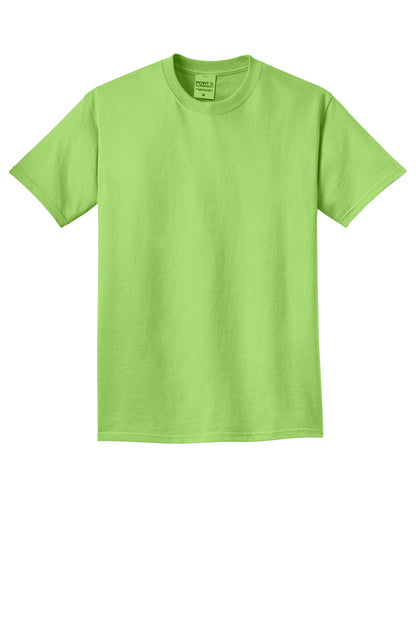 Front View of Limeaid Port & Co Beach Wash Garment-Dyed Tee. PC099 plain
