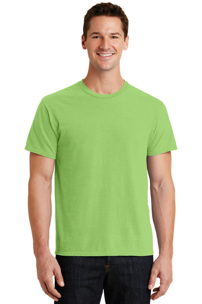 Front View of Limeaid Port & Co Beach Wash Garment-Dyed Tee. PC099 plain