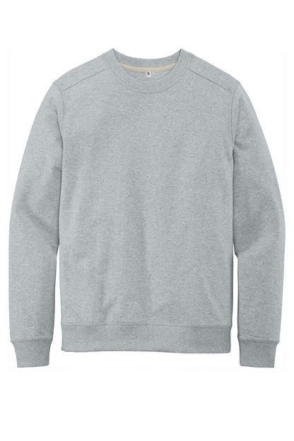 Front View of Lt Hthr Grey District Re-Fleece Crew DT8104 plain