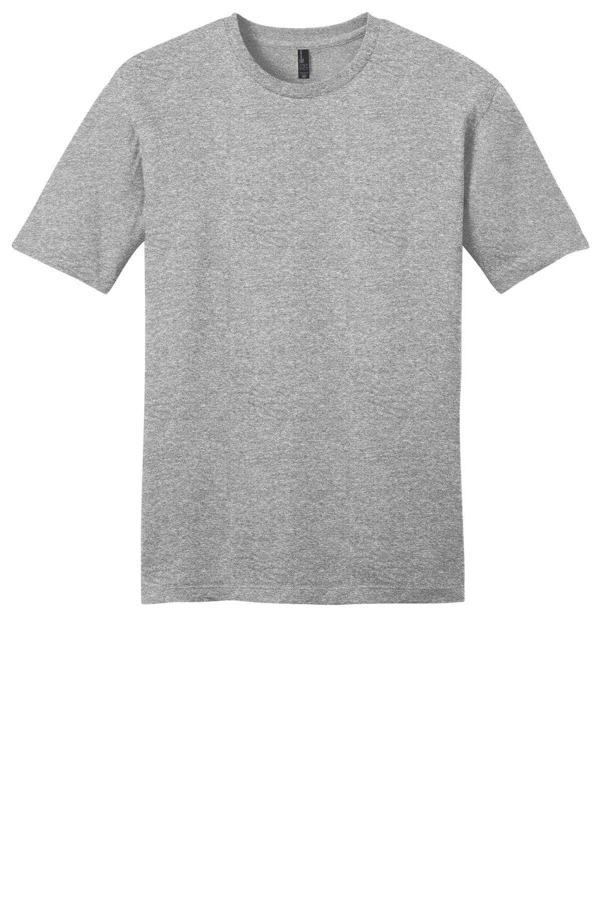Front View of Lt Hthr Grey District Very Important Tee . DT6000 plain