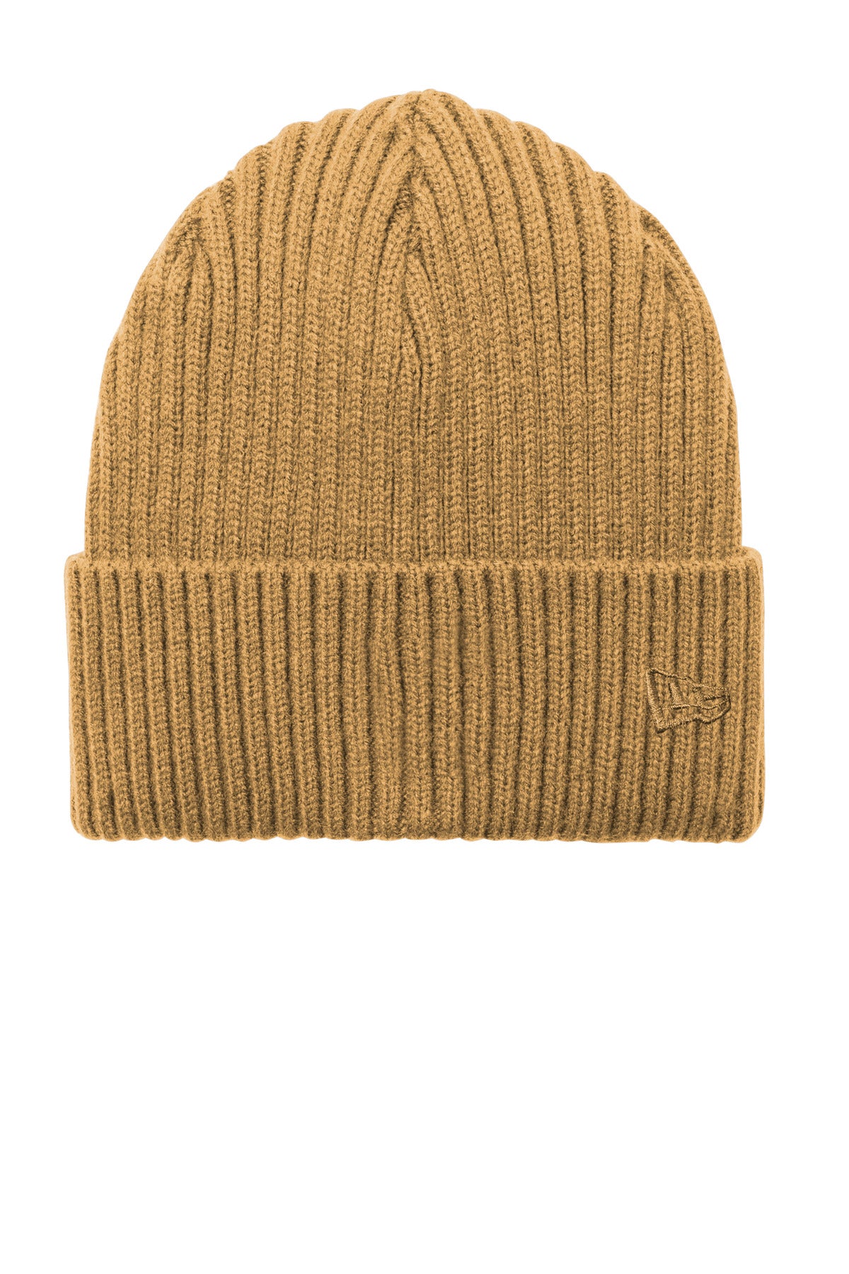 Front View of LtBronze New Era Core Classic Cuff Beanie NE908 plain