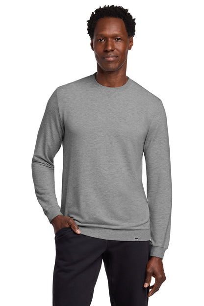 Front View of LtGreyHt TravisMathew Long Weekend Crew TM1MZ342 plain