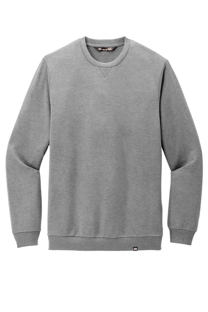 Front View of LtGreyHt TravisMathew Long Weekend Crew TM1MZ342 plain