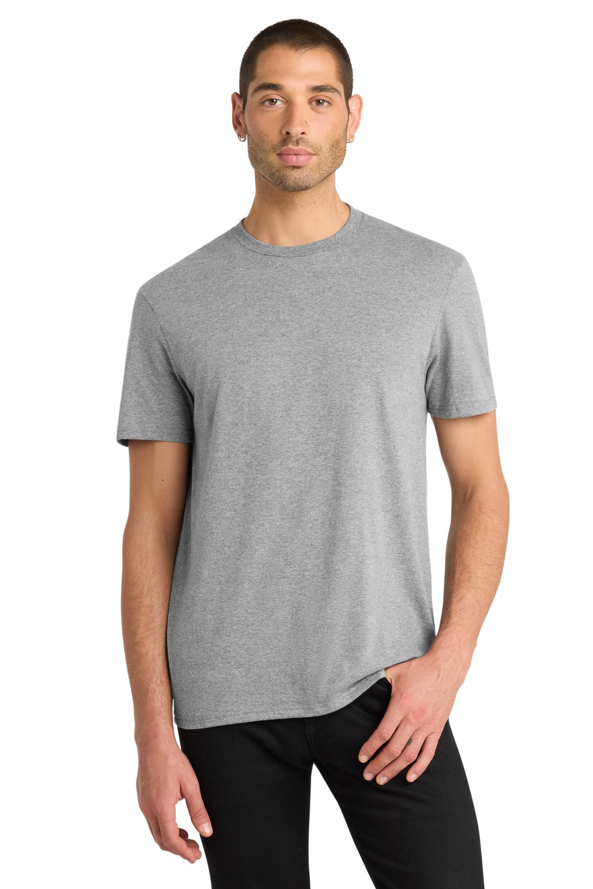 Front View of LtHtGry District Very Important Tee . DT6000 plain