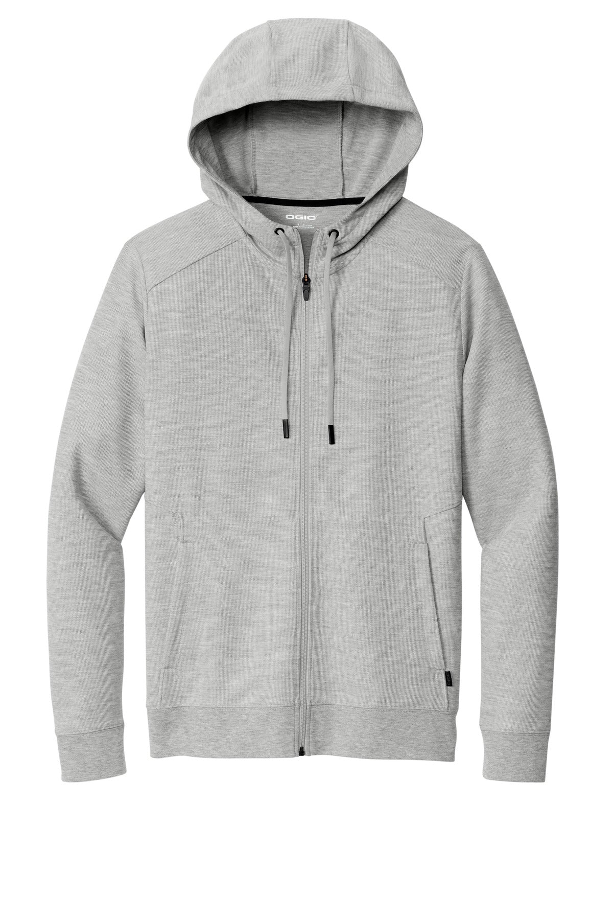 Front View of LtHtGry OGIO Revive Full-Zip OG162 plain