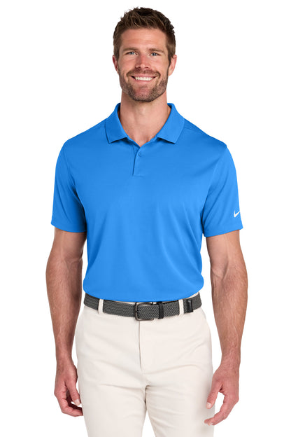 Front View of LtPhoBlue Nike Victory Solid Polo NKDX6684 plain