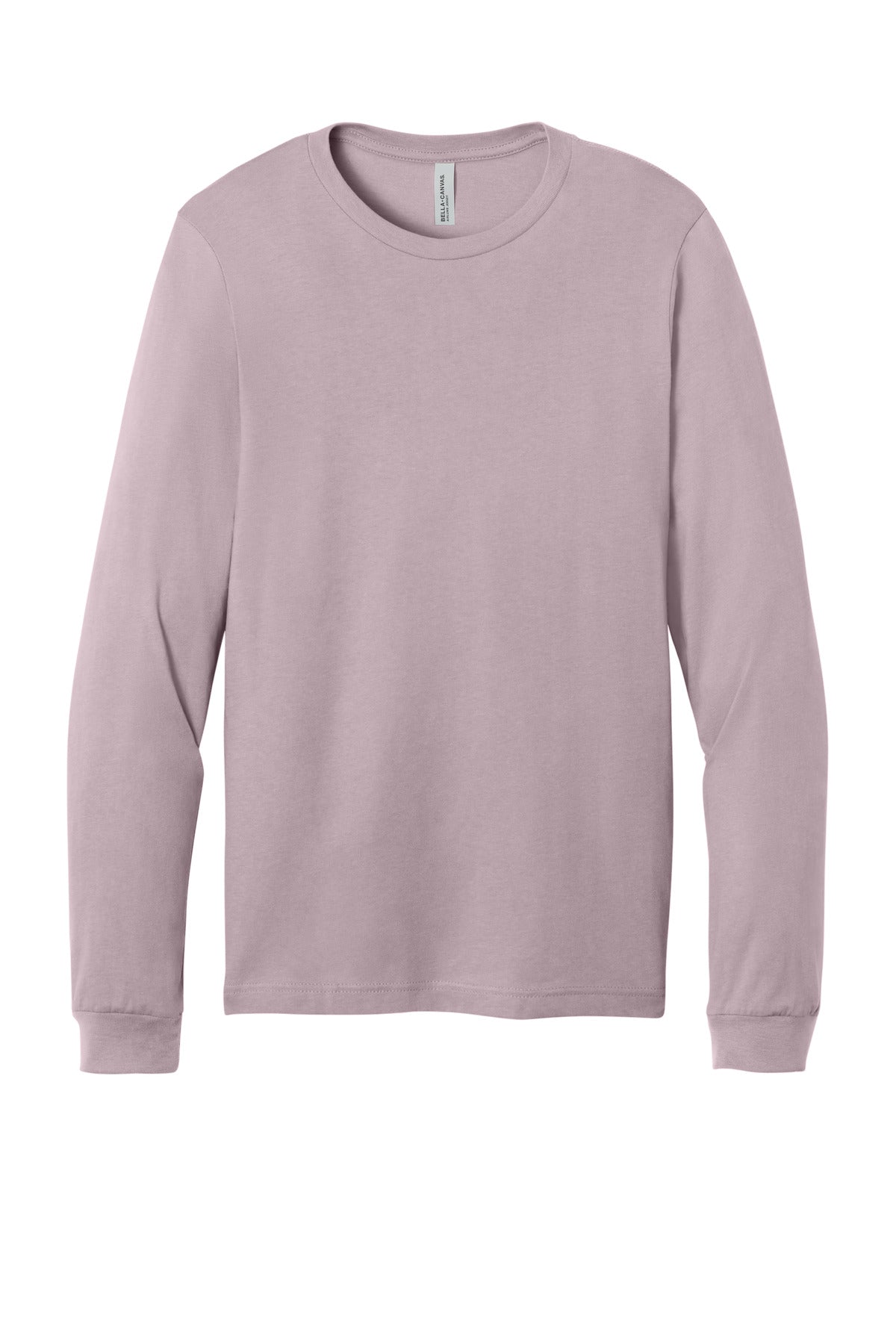 Front View of LtViolet BELLA+CANVAS Unisex Jersey Long Sleeve Tee. BC3501 plain