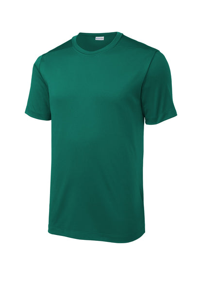 Front View of Marine Green Sport-Tek Posi-UV Pro Tee. ST420 plain