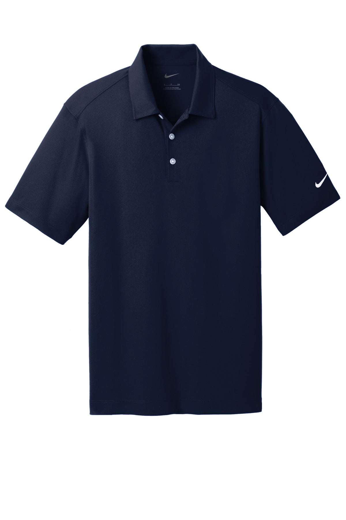 Front View of Marine Nike Dri-FIT Vertical Mesh Polo. 637167 plain