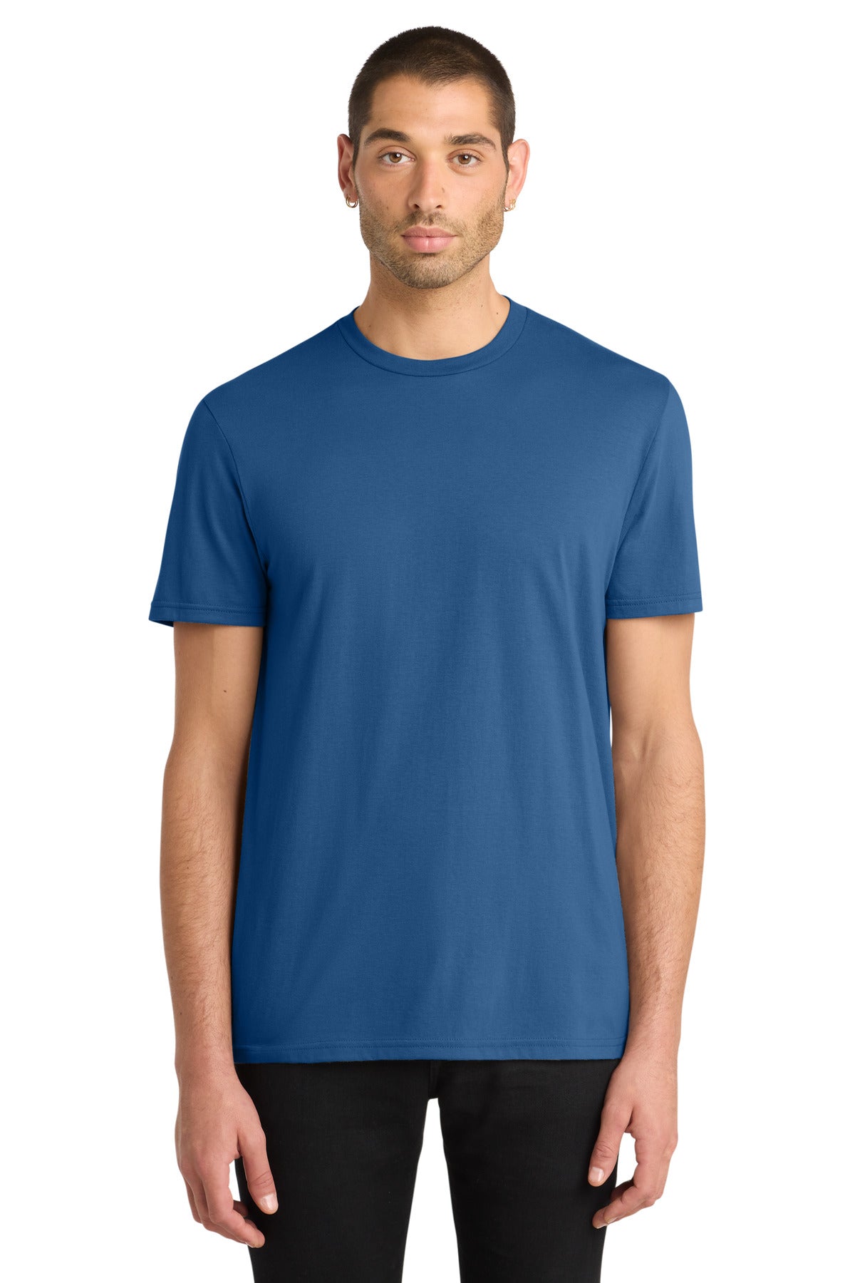 Front View of Maritime Blue District Very Important Tee . DT6000 plain