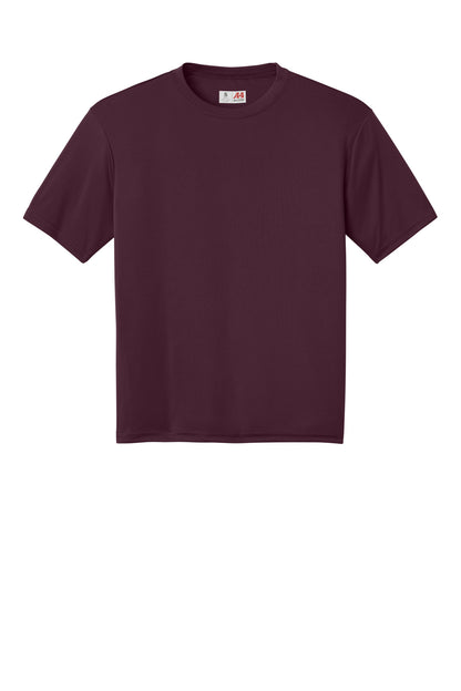 Front View of Maroon A4 Cooling Performance Short Sleeve Tee A4N3142 plain