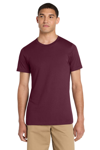 Front View of Maroon BELLA+CANVAS Unisex Jersey Short Sleeve Tee. BC3001 plain
