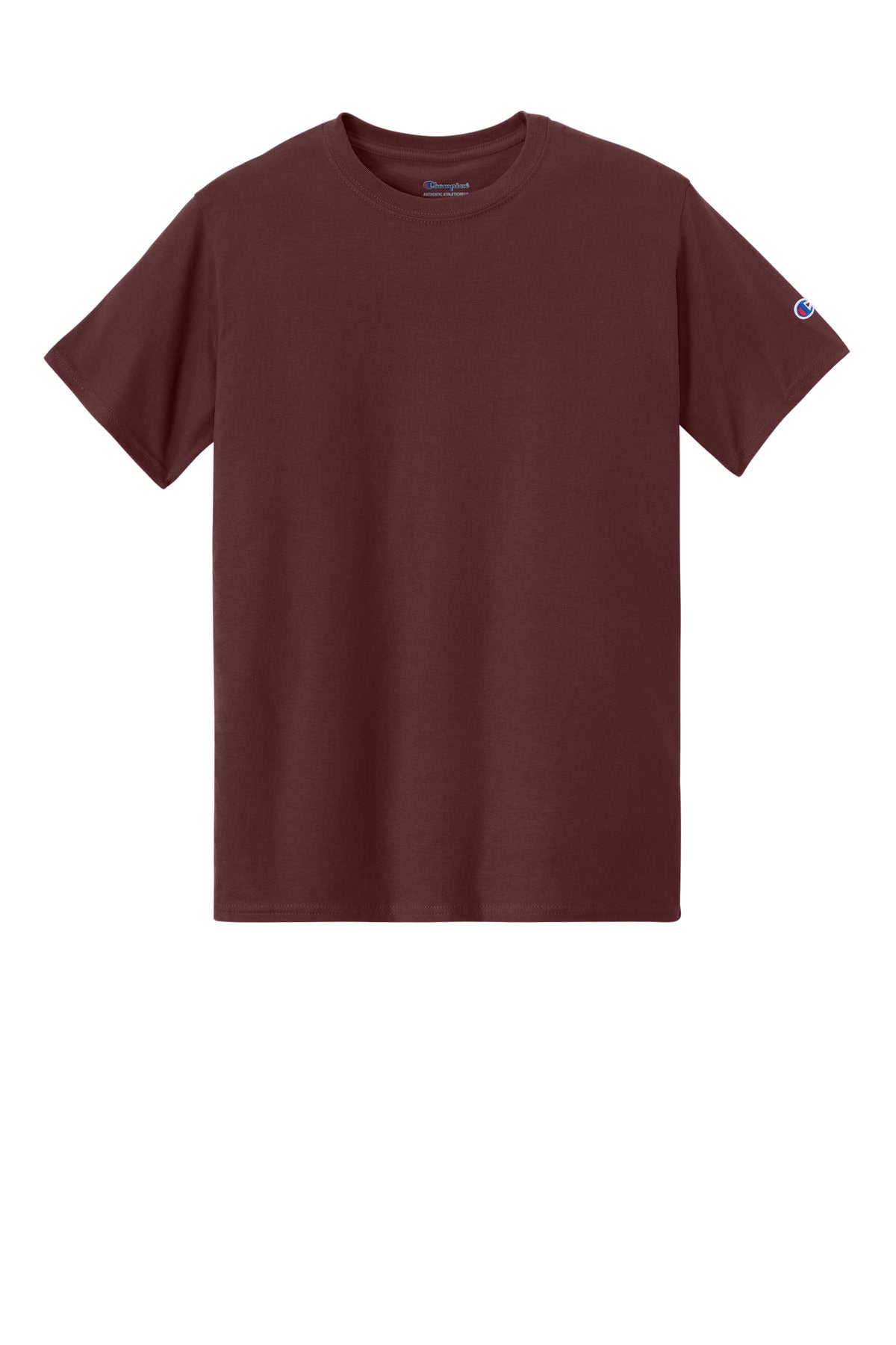 Front View of Maroon Champion Heritage 6-Oz. Jersey Tee T425