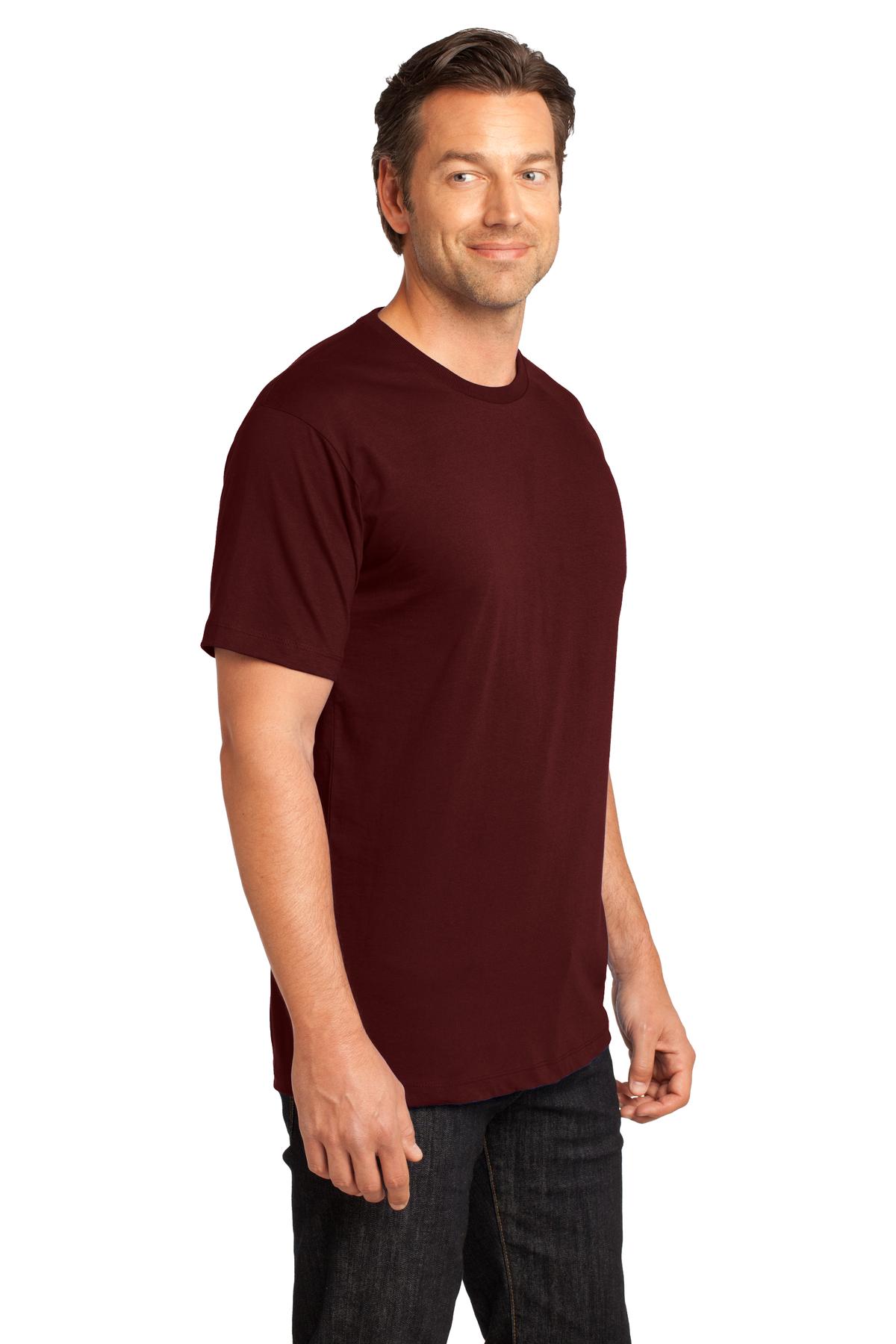 Front View of Maroon District Perfect Weight Tee. DT104 plain